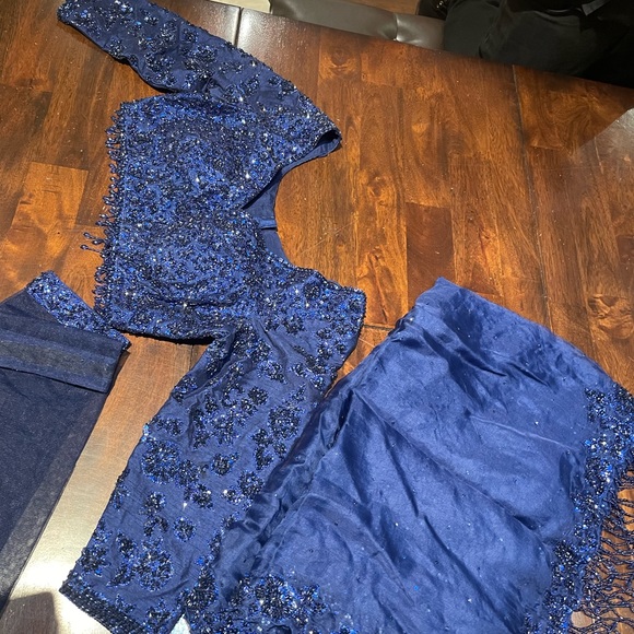 Seema Gujral Custom Midnight Sparkling Lehenga Buy or Rent - Picture 3 of 5